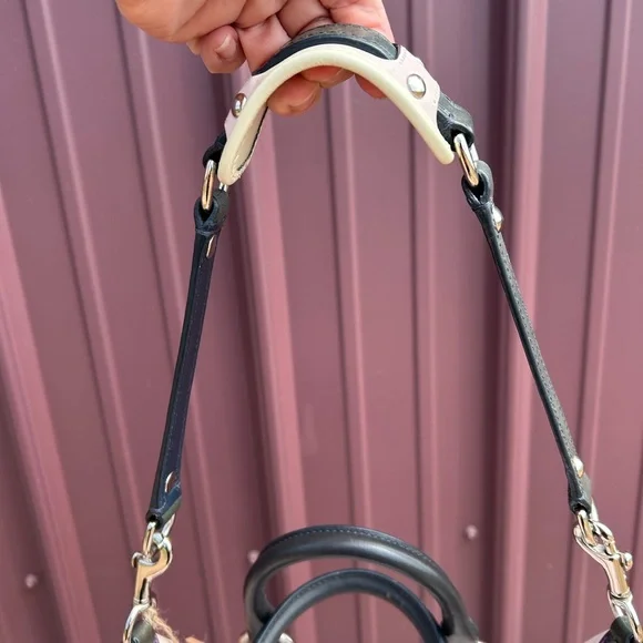 Coach Madison Sabrina Spectator Handbag Purple & Cream Satchel Purse - Picture 6 of 12